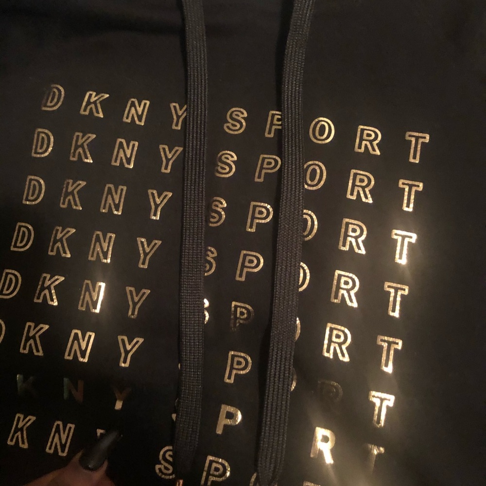 Black and gold short sleeve sweater dress